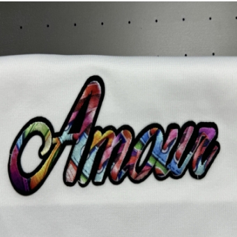 Embroidery full color printing with UV printer CCD scanning